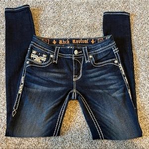 Size 25 women rock revival jeans